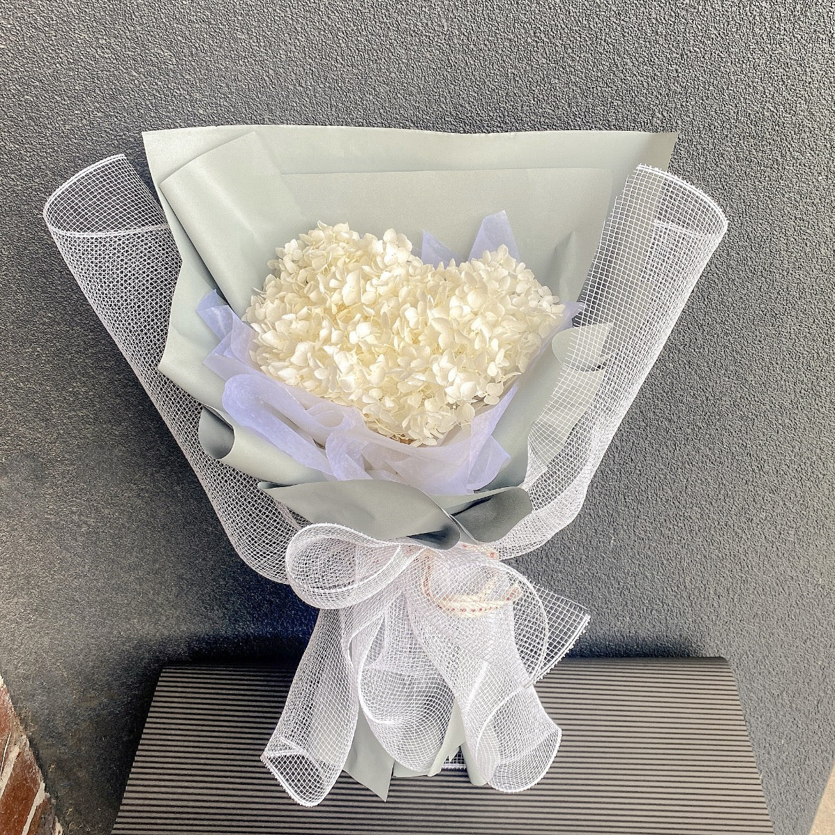 Preserved Hydrangea Bouquet - White