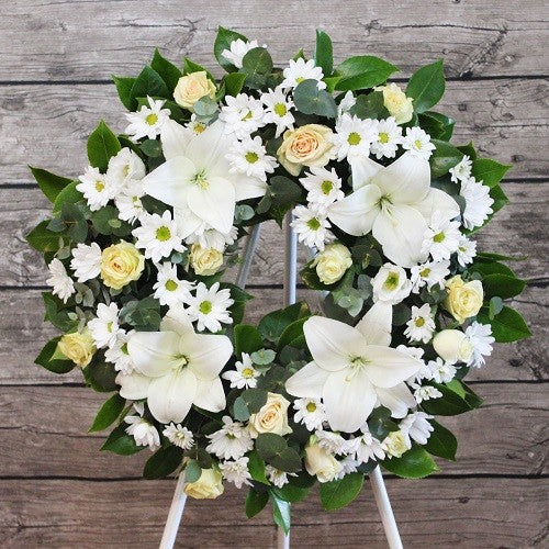 White Sympathy Wreath