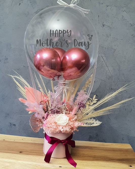 Preserved Mother's Day Arrangement with Balloon